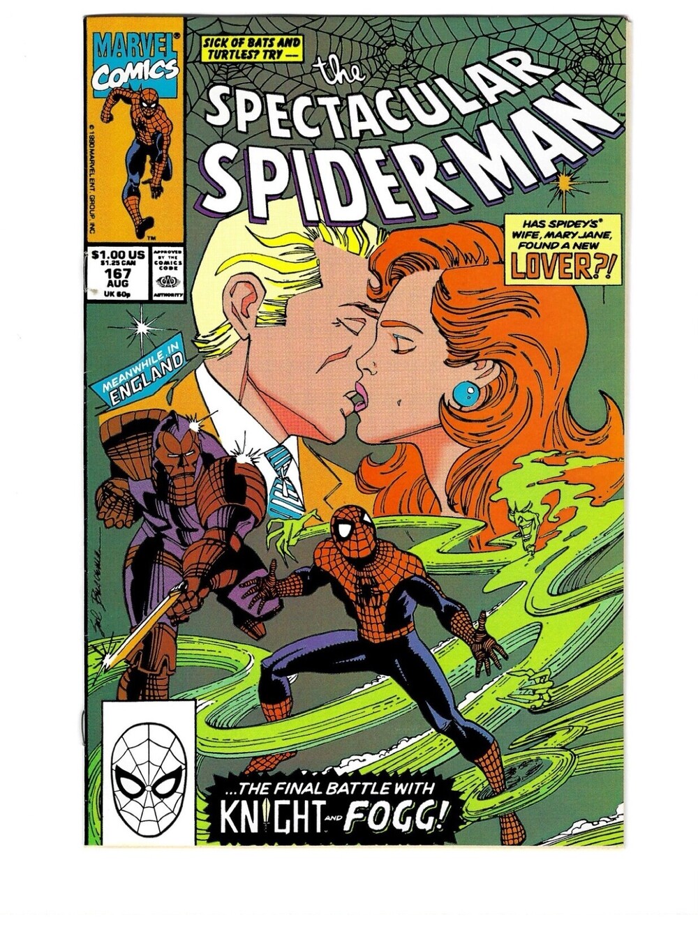 Spectacular Spider-Man #167 Aug 1990 Marvel Comics VF/NM